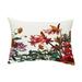 Simply Daisy 14 x 20 Color Me Floral White Floral Print Decorative Outdoor Throw Pillow