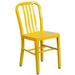 Bowery Hill Indoor-Outdoor Metal Dining Chair in Yellow