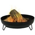 Sunnydaze Black Steel Outdoor Wood-Burning Fire Pit Bowl with Stand - 23