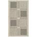 SAFAVIEH Courtyard Eileen Geometric Indoor/Outdoor Area Rug 2 x 3 7 Sand/Black