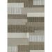 Couristan 5.8 x 9.1 Gray and Ivory Contemporary Rectangular Outdoor Area Throw Rug