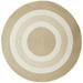 Colonial Mills 3 Tortilla Brown and White Reversible Round Handcrafted Accent Area Rug