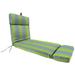 72 x 22 Sunbrella Bravada Stripe Limelight Rectangular Outdoor Chaise Lounge Cushion with Ties and Hanger Loop