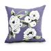 Simply Daisy 20 x 20 Radiant Rose Purple Floral Print Decorative Outdoor Throw Pillow