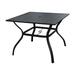 Patio Festival Metal Square Outdoor Dining Table in Black Finish