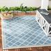 SAFAVIEH Beach House Nima Trellis Indoor/Outdoor Area Rug Blue/Cream 8 6 x 12