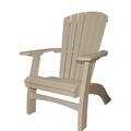 Poly Casual Seaside Upright Adirondack Chair (Weatherwood)
