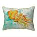 Betsy Drake SN272 11 x 14 in. Orange Jellyfish Small Indoor & Outdoor Pillow