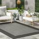 nuLOOM Gris Border Indoor/Outdoor Area Rug 7 6 Gray