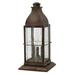 3 Light Large Outdoor Pier Mount Lantern In Traditional Style 9.75 Inches Wide By 21.25 Inches High-Sienna Finish-Led Lamping Type-120 Voltage