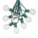 Novelty Lights 25 Foot G40 Outdoor Globe Patio String Lights - Set of 25 G40 Clear Bulbs Green