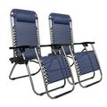 Zimtown 2PCS Outdoor Zero Gravity Folding Lounge Chair for Beach Patio Yard Multiple Color