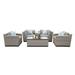 Bowery Hill 6 Piece Patio Wicker Sofa Set in Gray