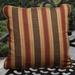 Sorra Home Clara 20-Inch Outdoor Autumn Stripe Pillows Made with Sunbrella (Set of 2)