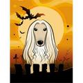 Halloween Afghan Hound Flag Garden Size