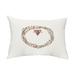 Simply Daisy 14 x 20 Natural Wreath Off White Holiday Print Decorative Outdoor Throw Pillow