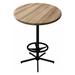 Holland Bar Stool Co Outdoor 36 in. Round Bar Height Indoor/Outdoor Patio Dining Table with Foot Rest