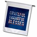 3dRose America Patriotic Grateful Thankful Blessed Thanksgiving Quote - Garden Flag 12 by 18-inch
