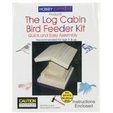 MI Toys Hobby Express Unfinished Wood Kit-Log Cabin Bird Feeder