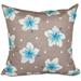 Simply Daisy 16 x 16 Hibiscus Blooms Floral Print Outdoor Pillow