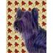 15 x 15 in. Skye Terrier Fall Leaves Portrait Flag Garden Size