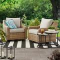 Better Homes & Gardens River Oaks Outdoor Swivel Gliders with Patio Covers Set of 2 Natural