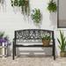 Outsunny Outdoor Durable Cast Iron Bench - Black