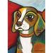 Toland Home Garden Pawcasso-Beagle Beagle Dog Flag Double Sided 12x18 Inch