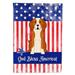 Carolines Treasures BB3105GF Patriotic USA English Foxhound Flag Garden Size Small multicolor