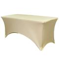Your Chair Covers - Stretch Spandex 8 ft Rectangular Table Cover Champagne for Wedding Party Birthday Patio etc.