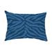 Simply Daisy 14 x 20 Animal Stripe Navy Blue Decorative Abstract Outdoor Throw Pillow