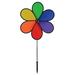 In the Breeze 2699 â€” 30 Inch 6-Petal Rainbow Flower Spinner - Large Wind Spinner for your Yard or Garden