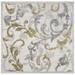 SAFAVIEH Amherst Millard Floral Area Rug Ivory/Light Grey 5 x 5 Square