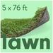 ALLGREEN Lawn 5 x 76 FT Artificial Grass for Pet Lawn and Landscaping Indoor/Outdoor Area Rug