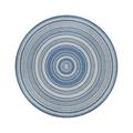 Couristan Recife Gazebo Stripe Indoor / Outdoor Area Rug Champagne- Blue 7 6 Round