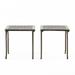 Rushmore Square Cast Outdoor End Table (Set of 2) Shiny Copper