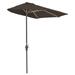 Blue Star Group Off-The-Wall Brella Olefin Half Umbrella 9 -Width Chocolate Canopy