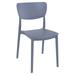 Siesta ISP127-DGR Monna Outdoor Dining Chair - Dark Gray - set of 2