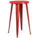 Flash Furniture 24 Round Metal Indoor-Outdoor Bar Height Table - 24 W x 24 D x 41 H Red
