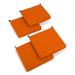 Blazing Needles 20 x 19 in. Solid Outdoor Spun Polyester Chair Cushions Tangerine Dream - Set of 4