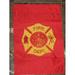 12x18 Embroidered Sewn Fire Dept. Department Nylon Sleeved Garden Flag 12 x18