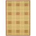 SAFAVIEH Courtyard Fulham Geometric Checkers Indoor/Outdoor Area Rug 8 x 11 Natural/Terracotta