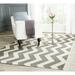 SAFAVIEH Courtyard Ayden Chevron Indoor/Outdoor Area Rug 5 3 x 5 3 Square Grey/Beige