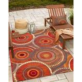 Liora Manne Marina Circles Indoor Outdoor Area Rug Saffron