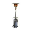 Tall Silver Hammered Propane Patio Heater with Table