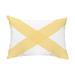 Simply Daisy 14 x 20 X Marks the Spot Yellow Nautical Decorative Outdoor Pillow