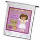 3dRose First Communion Girl with Bread and Wine Polyester Garden Flag