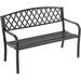 FDW Outdoor Durable Metal Bench - Black