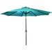 Jordan Manufacturing 8 Aruba Solid Octagon Folding Patio Umbrella with Push-Button Tilt and Crank Opening