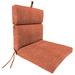 Jordan Manufacturing 44 x 22 Tory Sunset Orange Solid Rectangular Outdoor Chair Cushion with Ties and Hanger Loop